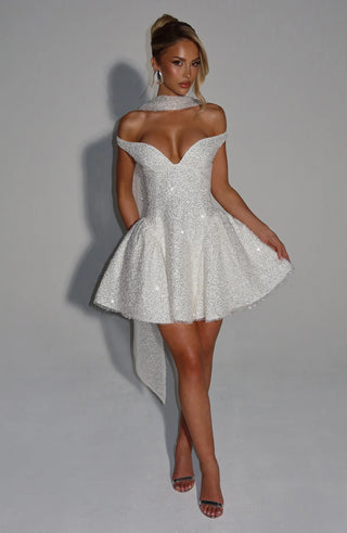 SAPPHIRE MINI DRESS - WHITE