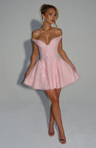 SAPPHIRE MINI DRESS - BLUSH