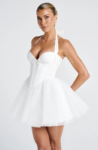 KEELY MINI DRESS - WHITE