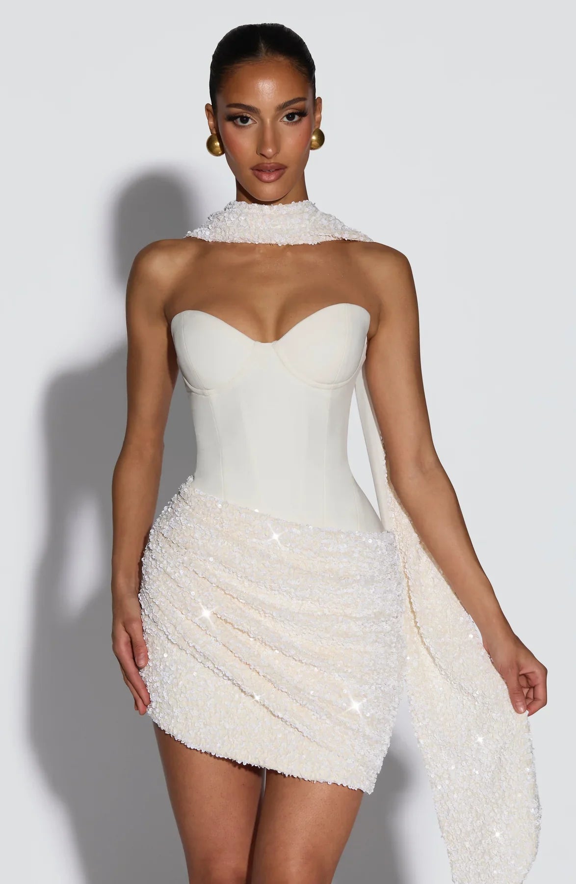 DENISE MINI DRESS - WHITE