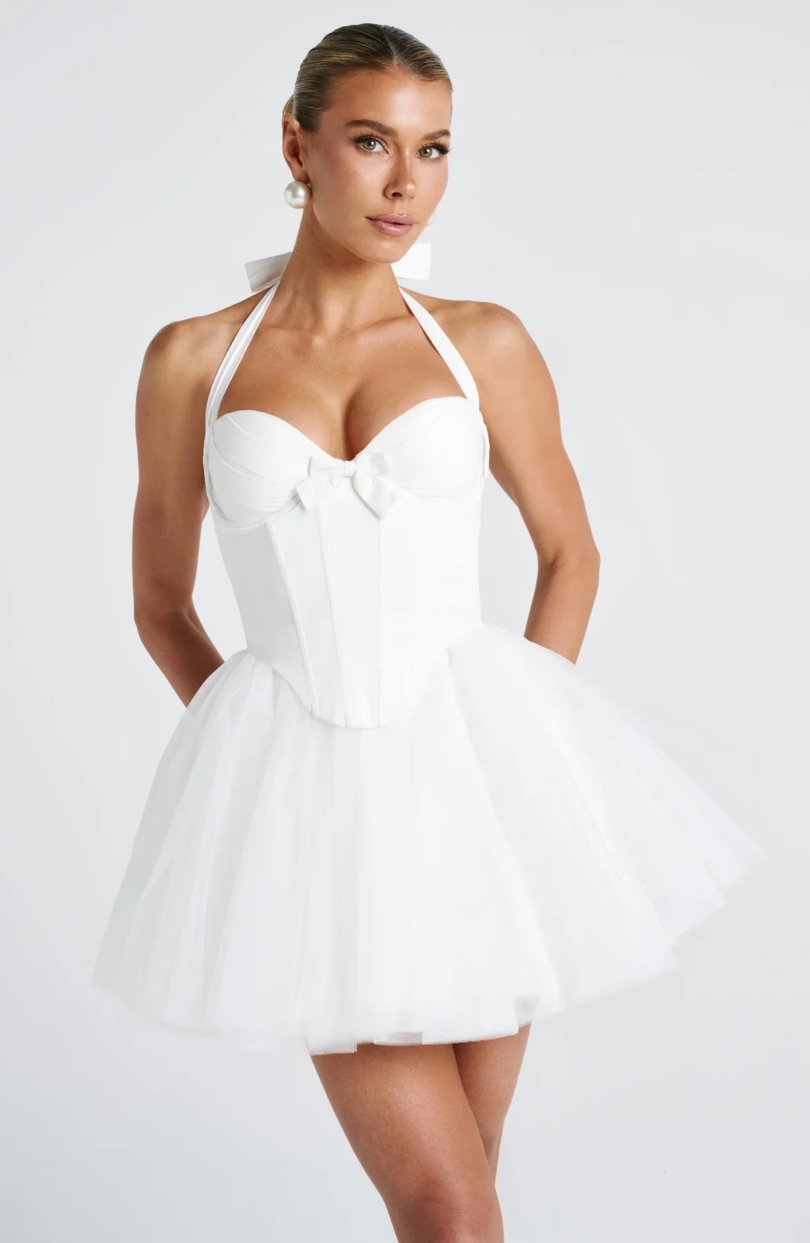 KEELY MINI DRESS - WHITE