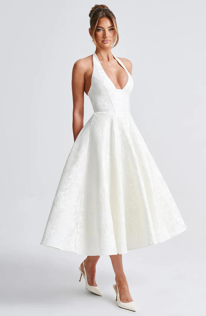 EFFIE MIDI DRESS - WHITE