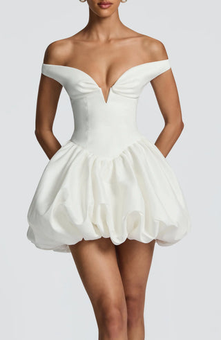 EILEEN MINI DRESS - WHITE