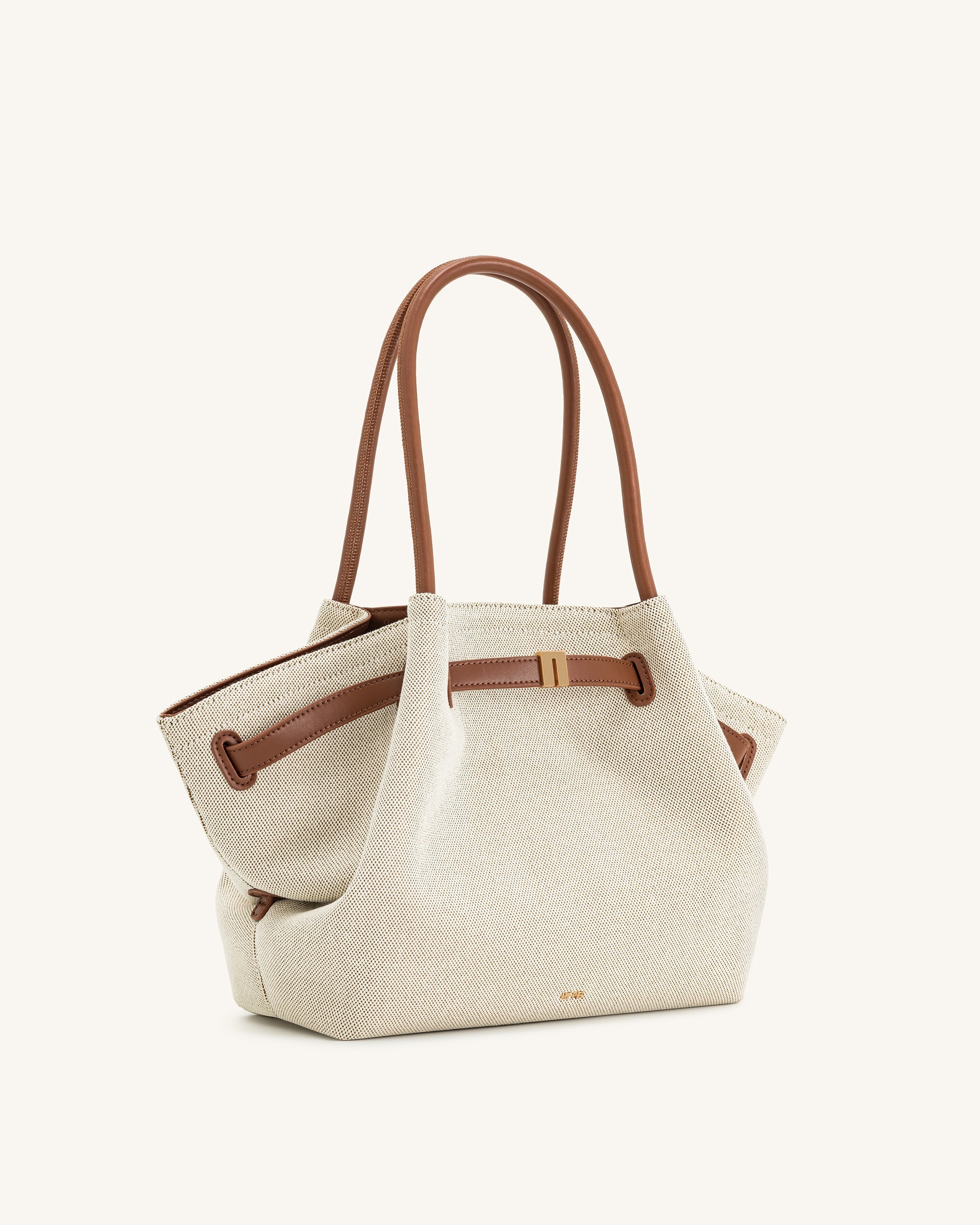 HANA MEDIUM TOTE BAG - CANVAS/BROWN