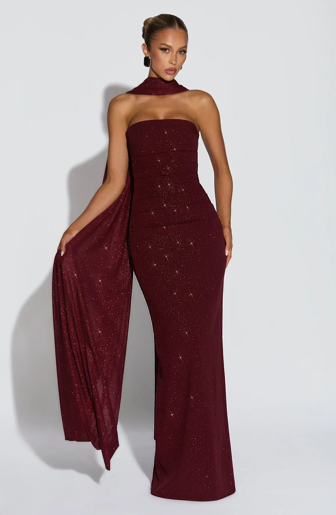 PANDRA MAXI DRESS - WINE