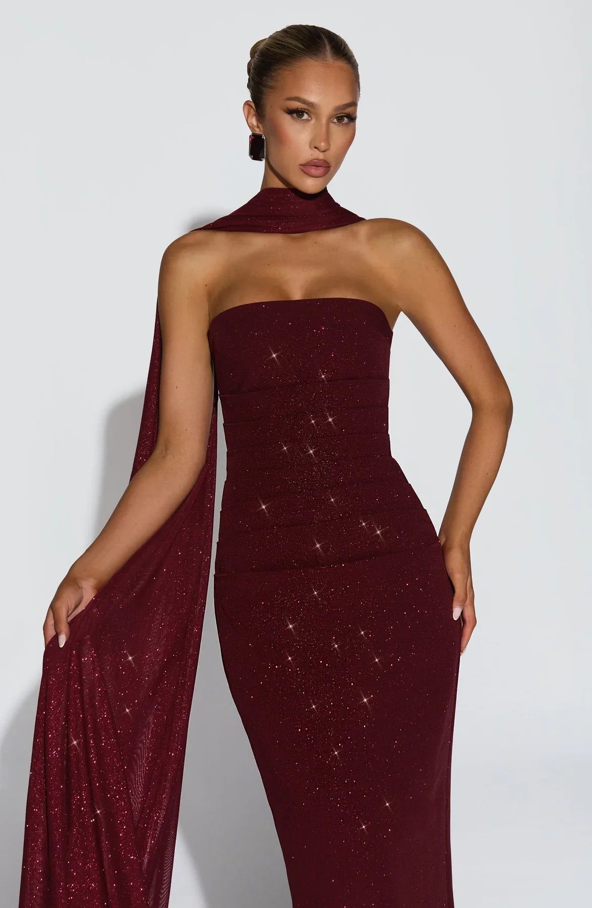 PANDRA MAXI DRESS - WINE