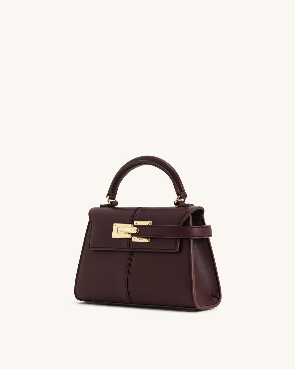 ELISE TOP HANDLE BAG - WINE