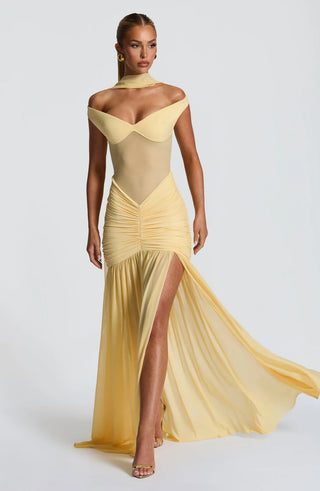 ALAIA MAXI DRESS - YELLOW