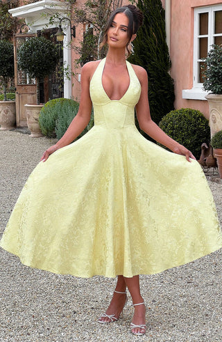EFFIE MIDI DRESS - YELLOW