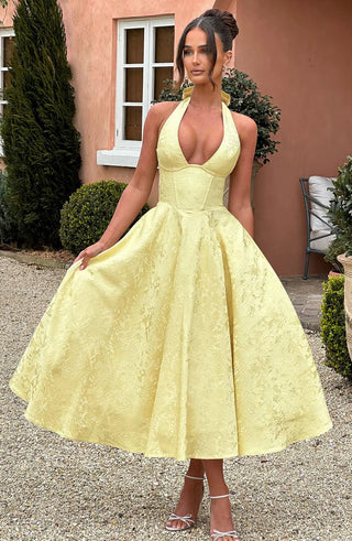 EFFIE MIDI DRESS - YELLOW